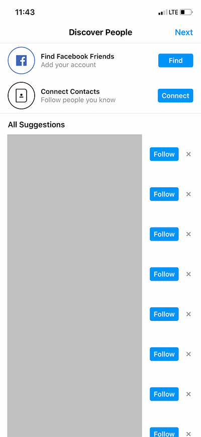Follow suggested accounts
