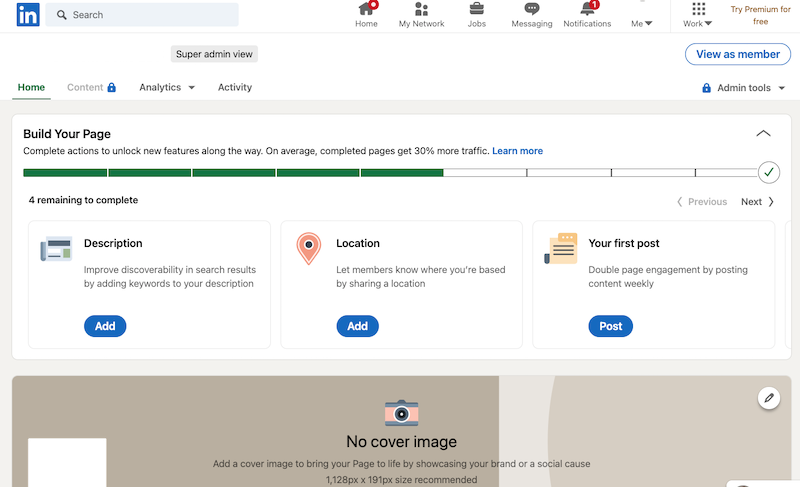 Home Inspector LinkedIn Page Setup 5