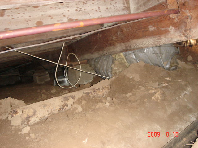 Damaged heat duct