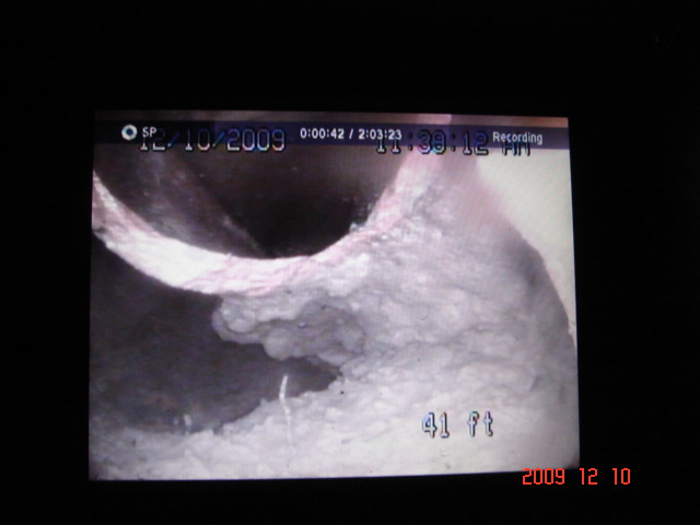 Broken under ground sewer pipe